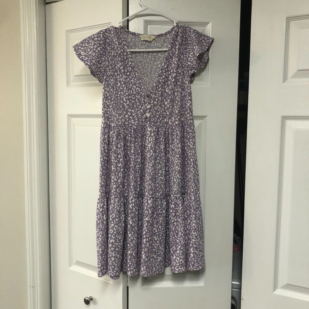 Lavender Leopard Dress